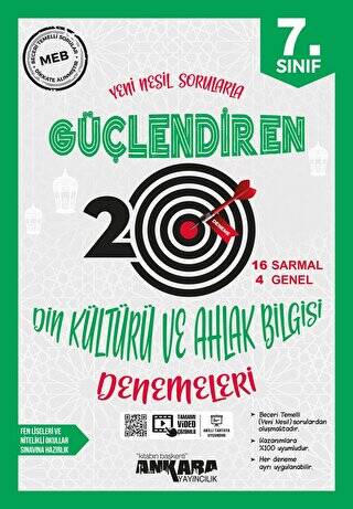 7. Sınıf Din Kültürü ve Ahlak Bilgisi Güçlendiren 20 Deneme - 1