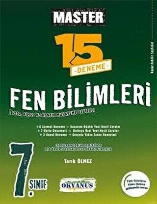 7. Sınıf Fen Bilimleri Master 15 Deneme - 1