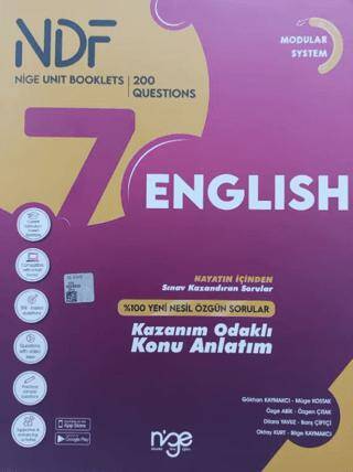 7. Sınıf İngilizce Ndf Nige Unıt Booklets Kazanım Odaklı Konu Anlatımlı - 1