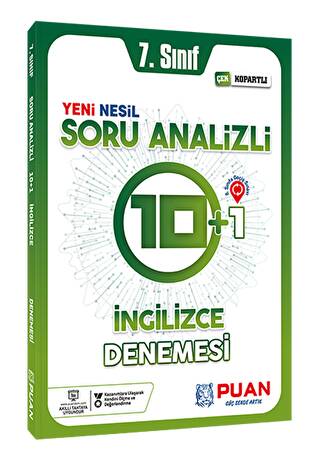 7. Sınıf İngilizce Soru Analizli Deneme - 1