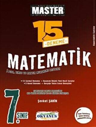 7. Sınıf Matematik Master 15 Matematik Deneme - 1