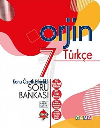 7. Sınıf Orjin Türkçe Konu Özetli Soru Bankası - 1