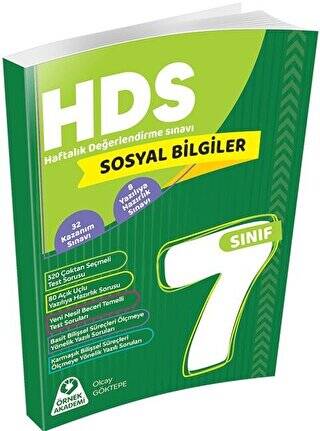 7. Sınıf Sosyal Bilgiler Haftalık Değerlendirme Sınavı HDS - 1