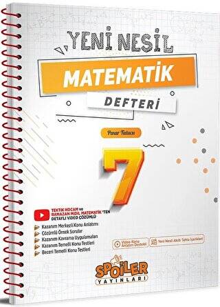 7. Sınıf Spoiler Yeni Nesil Matematik Defteri - 1