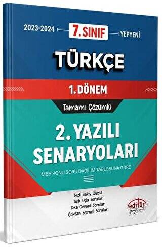 7. Sınıf Türkçe 1. Dönem Ortak Sınavı 2. Yazılı Senaryoları Tamamı Çözümlü - 1