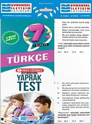 7. Sınıf Türkçe Video Çözümlü Yaprak Test - 1