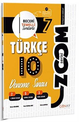 7. Sınıf Türkçe Zoom Serisi 10 Deneme - 1