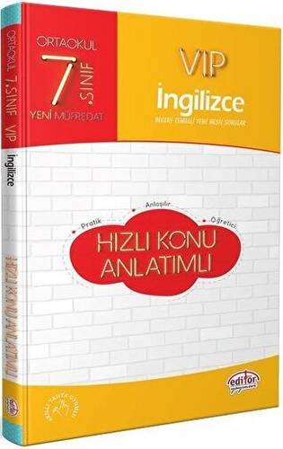 7. Sınıf VIP İngilizce Hızlı Konu Anlatımlı - 1