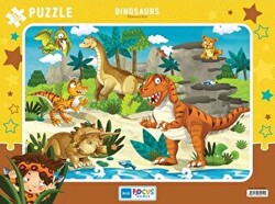 72 Parça Puzzle Dınosaurs Dinozorlar - 1