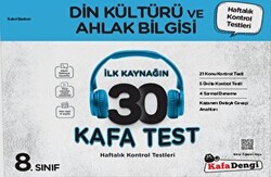 8. Sınıf Din Kültürü ve Ahlak Bilgisi İlk Kaynağın 30 Kafa Test - 1