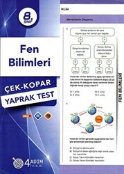 8. Sınıf Fen Bilimleri Çek-Kopar Yaprak Test - 1