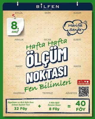 8. Sınıf Fen Bilimleri Hafta Hafta Ölçüm Noktası - 1