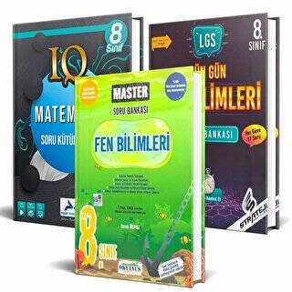 8. Sınıf Fen Bilimleri Master Soru Bankası Okyanus + 8. Sınıf LGS Gün Gün Fen Bilimleri Yeni Nesil Soru Bankası + 8. Sınıf IQ Matematik Soru Kütüphanesi 3`lü Set - 1