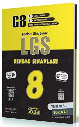 8. Sınıf - G8 LGS - 8’li Deneme Sınavları - 1