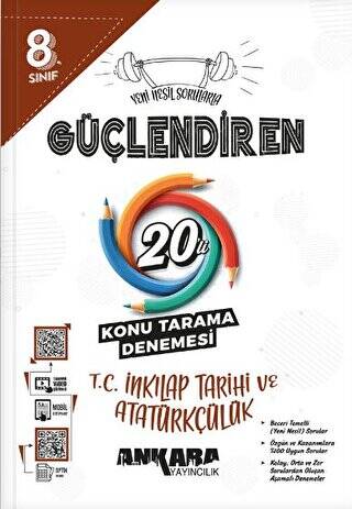 8.⁠ ⁠Sınıf Güçlendiren T.C. İnkılap Tarihi ve Atatürkçülük 20`li Konu Tarama Denemesi - 1