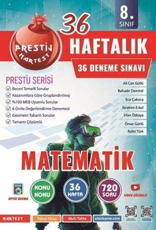 8. Sınıf Haftalık Matematik Denemeleri - 1