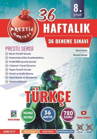 8. Sınıf Haftalık Türkçe Denemeleri - 1