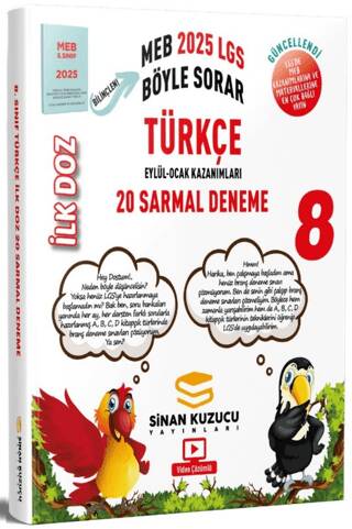 8. Sınıf İlk Doz Türkçe 20 Sarmal Deneme - 1