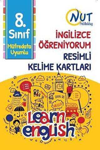 8. Sınıf İngilizce Öğreniyorum Resimli Kelime Kartları - 1