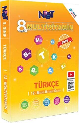 8. Sınıf LGS 1. Dönem Türkçe Multivitamin 12 Branş Bitirme Sınavı - 1