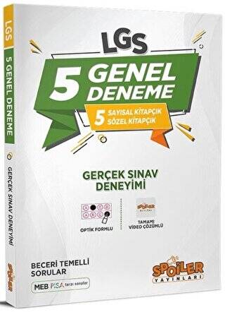 8. Sınıf LGS 5 Genel Deneme - 1