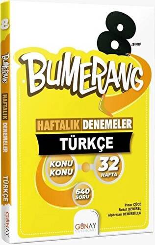 8. Sınıf LGS Bumerang 32 Haftalık Türkçe Denemeleri - 1