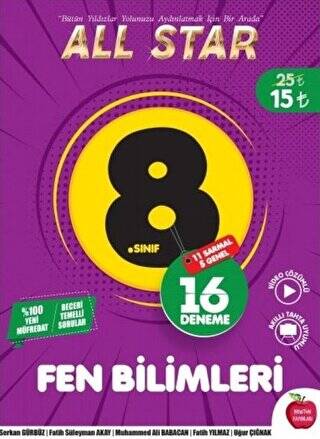 8. Sınıf LGS Fen Bilimleri All Star 16 Deneme - 1