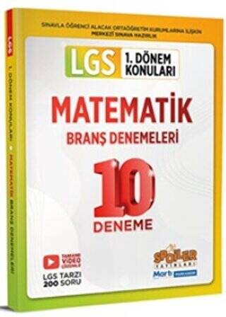 8. Sınıf LGS Matematik 1. Dönem 10`lu Branş Deneme - 1