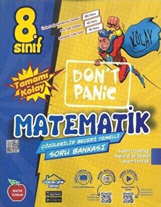 8. Sınıf LGS Matematik Don`t Panic Tamamı Kolay Çözülebilir Soru Bankası - 1