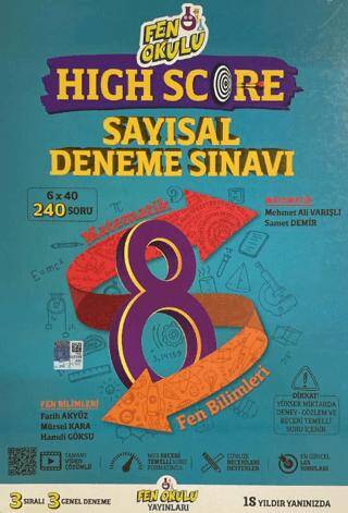 8. Sınıf LGS Sayısal High Score Deneme Sınavı - 1