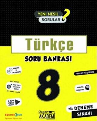 8. Sınıf LGS Türkçe Soru Bankası Ve 4 Deneme Sınavı - 1