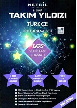 8. Sınıf LGS Türkçe Takım Yıldızı 10`lu Deneme Seti - 1