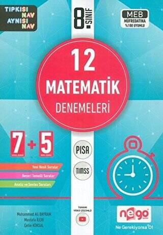 8. Sınıf Matematik 12 li Branş Deneme Video Çözümlü - 1