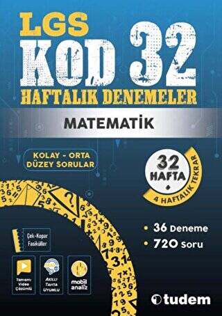 8. Sınıf Matematik Kod 32 Haftalık Denemeleri - 1