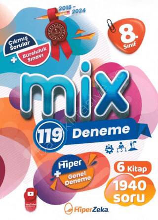 8. Sınıf Mix 119 Deneme Tüm Dersler Set - 1