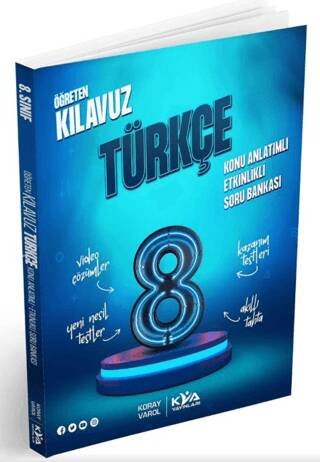 8. Sınıf Öğreten Kılavuz Türkçe Konu Anlatımlı Etkinlikli Soru Bankası - 1