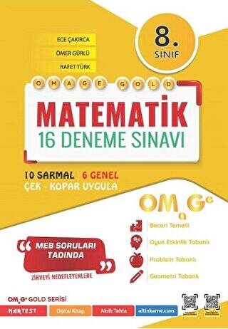 8. Sınıf Omage Gold Matematik 16 Deneme Sınavı - 1