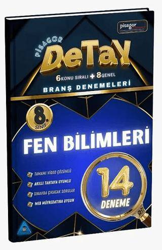 8. Sınıf Pisagor Detay 14`lü Fen Bilimleri Branş Denemesi - 1