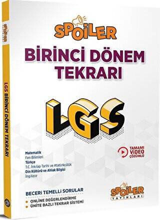 8. Sınıf Spoiler LGS 1. Dönem Tekrarı - 1