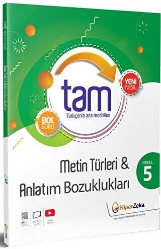 8. Sınıf TAM Türkçe 5 - Metin Türleri ve Anlatım Bozuklukları - 1