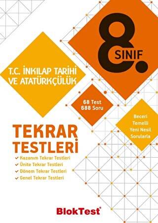 8. Sınıf T.C. İnkılap Tarihi ve Atatürkçülük Tekrar Testleri - 1