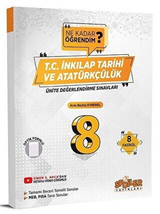 8. Sınıf T.C. İnkılap Tarihi ve Atatürkçülük Ünite Değerlendirme Sınavı - 1