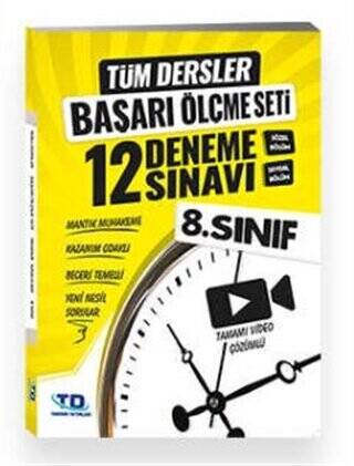 8. Sınıf Tüm Dersler Başarı Ölçme Seti 12 Deneme Sınavı - 1