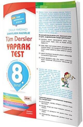 8. Sınıf Tüm Dersler Yaprak Test - 1