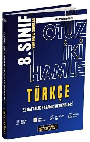 8. Sınıf Türkçe 32 Hamle Haftalık Kazanım Denemeleri - 1