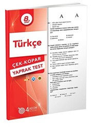 8. Sınıf Türkçe Çek-Kopar Yaprak Test - 1