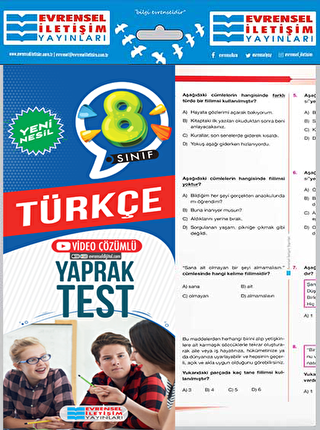 8. Sınıf Türkçe Video Çözümlü Yaprak Test - 1