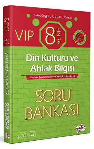 8. Sınıf VIP Din Kültürü ve Ahlak Bilgisi Soru Bankası - 1