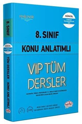 8. Sınıf VIP Tüm Dersler Konu Anlatımlı Mavi Kitap - 1