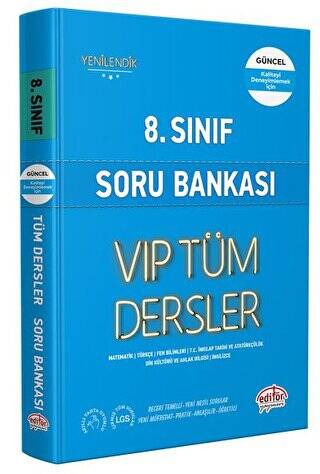 8. Sınıf VIP Tüm Dersler Soru Bankası Mavi Kitap - 1